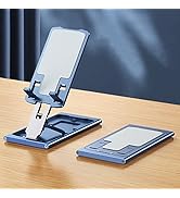 ULIKTO Foldable Cell Phone Stand Height Angle Adjustable Aluminum Desktop Phone Holder Cradle Doc...