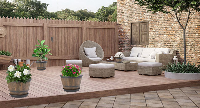 whiskey barrel plant pots 5