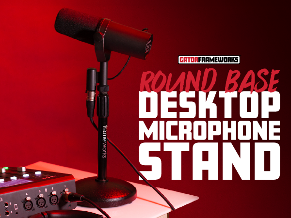 Round Based Desktop Mic Stand