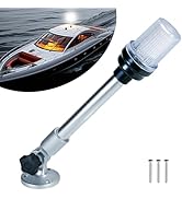 PSDRIQQ DC12-24V 12 Inch LED Fold Down Boat Anchor Light Stern Light Navigation Lamp Waterproof f...