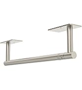 WZRUA Brushed Paper Towel Holder Under Cabinet, Self Adhesive Paper Towel Holder or Wall Mount Pa...