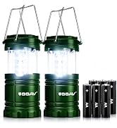 SSAV LED Camping Lantern, Emergency Lanterns for Power Outages & Hurricane Preparedness, Collapsi...