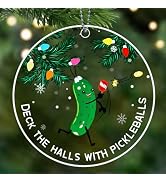 Pickleball Ornament 2025, Pickle Ornaments for Christmas Tree, Funny Acrylic Sports Ornaments, Pi...