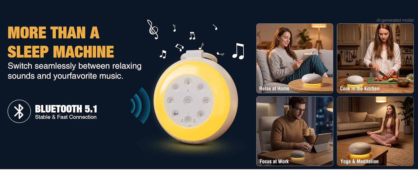 MEGATEK Portable Sound Machine with Bluetooth