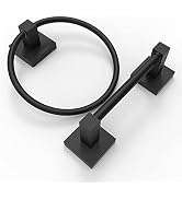 Ruacq Matte Black Toilet Paper Holder Towel Ring Bathroom Accessories Hardware Set Double Post Pi...