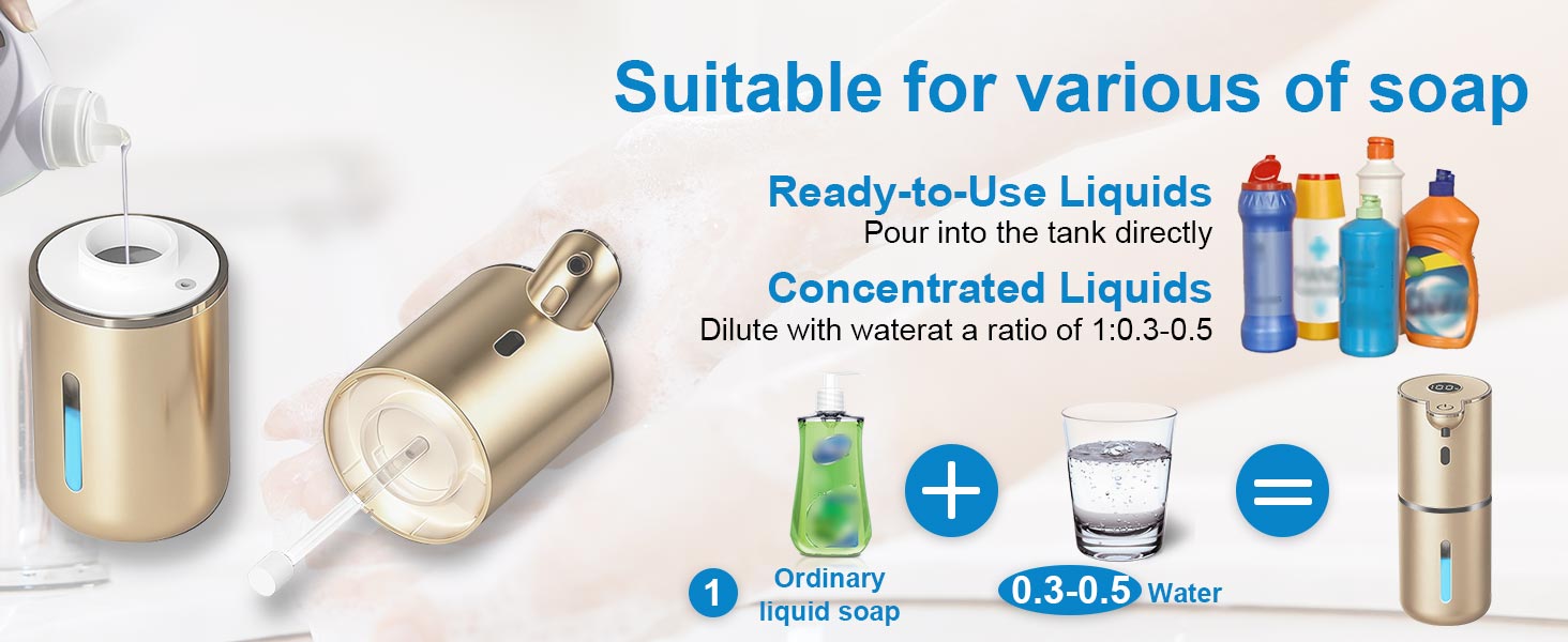 dispenser is compatible with a wide range of soap formulations
