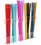 WMKGG 9.5” Large Acrylic Straw Holder for Cabinet Door, Adjustable Two-Part Straw Organizer with ...