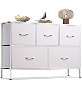 WLIVE Dresser with 5 Drawers, Dressers for Bedroom, Fabric Storage Tower, Hallway, Entryway, Clos...