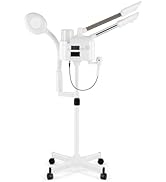 Professional 4-in-1 Facial Steamer with Hot and Cold Nozzles and 5X LED Magnifying Lamp and Ultra...