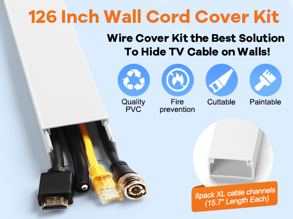 wall cord cover kit