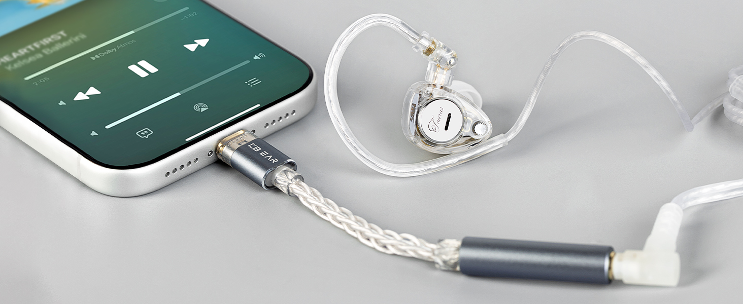 kz taurus, moondust usb c headphone adapter