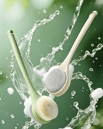 bath brush back scrubber for shower back washer for shower exfoliating men women dry wet