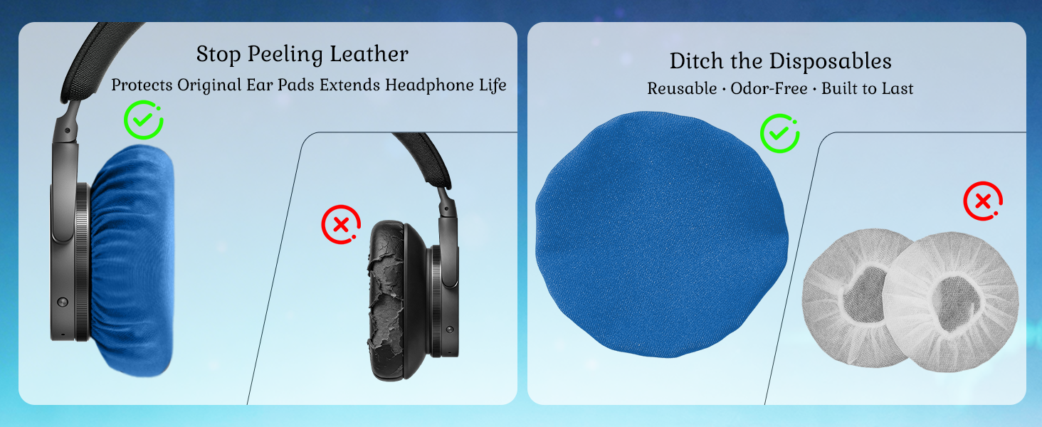 comfortable reusable headphone covers for ears