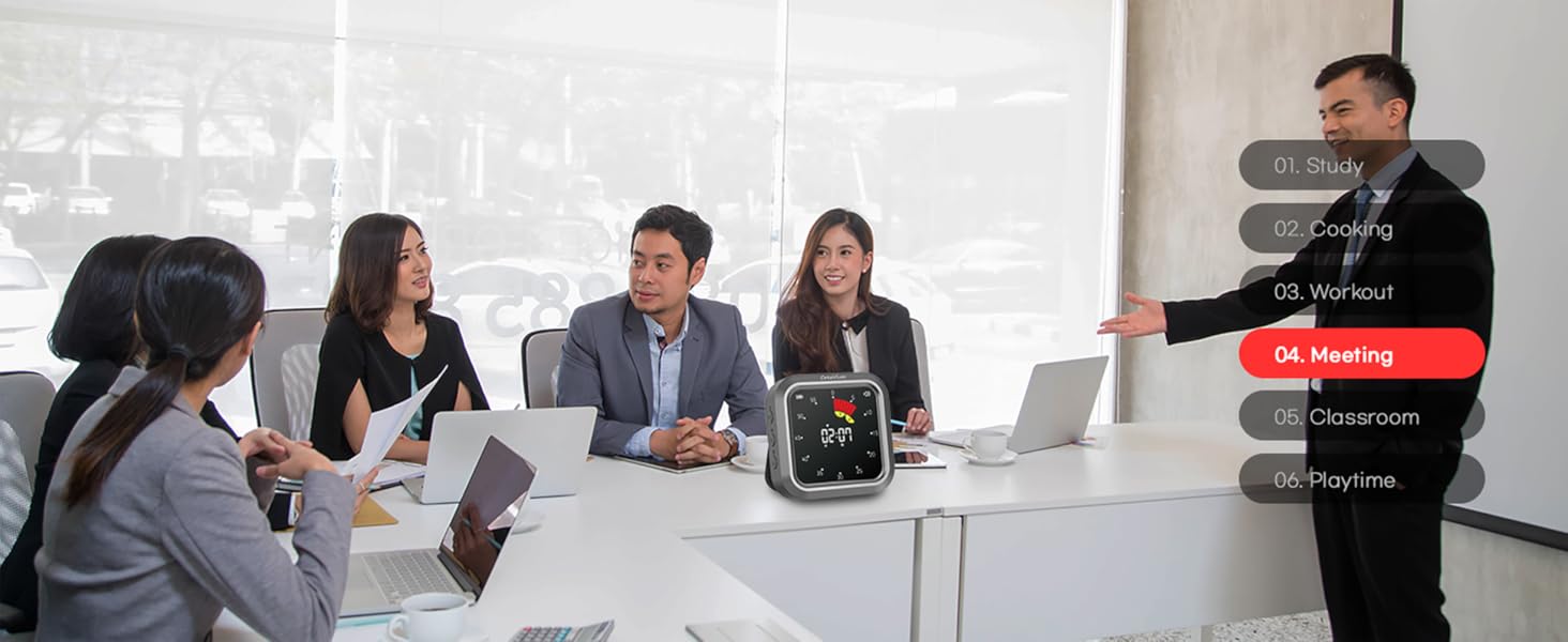 Creaviva digital visual timer office meeting conference talking productivity story
