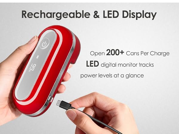 USB-C Rechargeable Can Opener Open 200+ Cans Per Charge