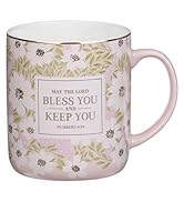Christian Gifts Inspirational Coffee Mug Tea Women Encouraging Bible Verse Purple Multicolor Floral