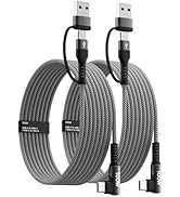 100W Fast USB C Charger Cable Right Angle, USB A/C to USB C Cable, 90 Degree Type C Braided Charg...