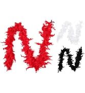 MehelloFeather Feather Boa 1.64Yards Turkey Feather Boa 30g for DIY Craft Wedding Party Halloween...