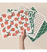 RECYCO Swedish Dishcloths for Kitchen | 4 Pack Oversized Washable Dish Rags | Large Cellulose Reu...