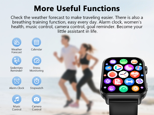 Our smart digital watch also incorporates many practical and multi-functional convenient tools.