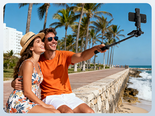 selfie stick tripod with light