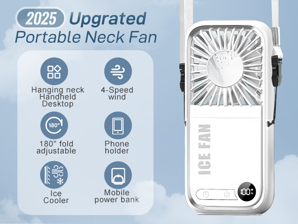 portable fan rechargeable personal fan neck fan usb fan mini handheld fans small desk fan foldable