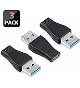 ELECTOP USB 3.0 to USB C Adapter (3 Pack), USB 3.1 Type C Female to USB 3.0 A Male Adapter Conver...