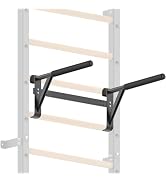 Kipika Gymnastic Stall Bar - 2"x2" Swedish Ladder with 1" Hole, Wall Mounted Pull-up Bar Ladder S...