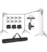 GLOSHOOTING Backdrop Stand, Photo Video Studio 20x7ft Heavy Duty Adjustable Backdrop Stand with 8...