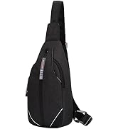 WATERFLY Small Crossbody Sling Backpack Anti Theft Backpack for Traveling Chest Shoulder Bag