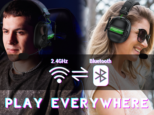 wireless headset with mic