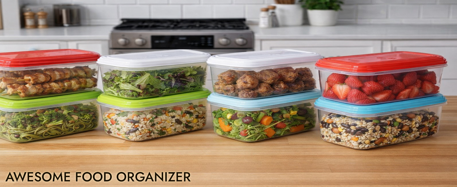 Freezer,Food,Small,Plastic Portion,Leftovers,Spices,Soup,Stackable, Leakproof,Microwave,Containers