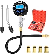 BETOOLL 8pcs Compression Tester Automotive - Digital Compression Gauge 0-300PSI for Petrol Engine...