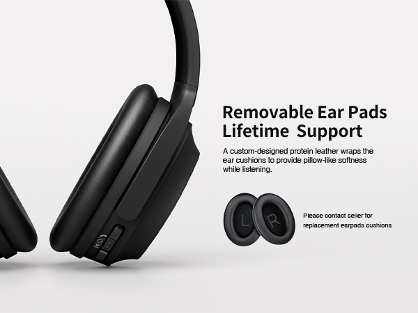headphones with removable ear pads