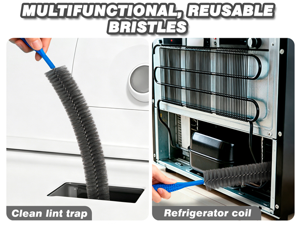 Refrigerator Coil Cleaning Brush,Sewer Set Brush Clog Remover