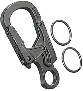 Ahiller Stainless Steel Carabiner Clips,2.5 Inch Multitool Keychain Clip with Bottle Opener for K...