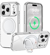 ACANDYA for iPhone 18 Pro Case 17 Pro Case Magnetic Kickstand Transparent | Compatible with Magsa...