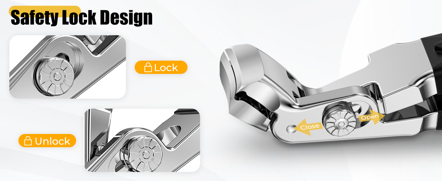 Angled Head Nail Clippers for Seniors for Thick Nails Wide Jaw Opening Toenail Clippers