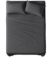 BEDDORA INC. 4 Pc-Microfiber Sheet Set (Forged Iron, King)