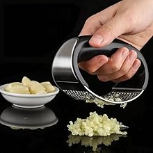 Easy-Squeeze Garlic Tool with Peeler and Cleaning Brush for Smashing Garlic