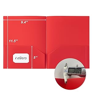 Colored Plastic Folders with Pockets Two Pocket Folder Business Card Holder for High School