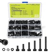 280PCS M5 Hex Socket Cap Screw Assortment Kit, 12.9 Grade Alloy Steel Socket Head Cap Screws with...