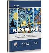 Tlenpo Marker Paper Pad, 8.5"X11" Marker Sketchbook Bleedproof, 100 Sheets (120gsm/73lb) Alcohol ...