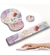 Ospelelf Ergonomic Mouse Pad with Wrist Rest for Computer Keyboard Set, Non-deformable Memory Foa...