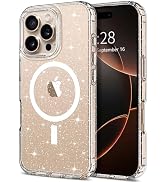 Hython for iPhone 16 Pro Case Glitter, Clear Glitter Sparkly Shiny Bling Sparkle Cute Cover, Anti...