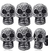 Cool Skull Cabinet Knobs Kitchen Drawer Pulls Antique Silver Cupboard Door Handles,1 1/2 in Singl...