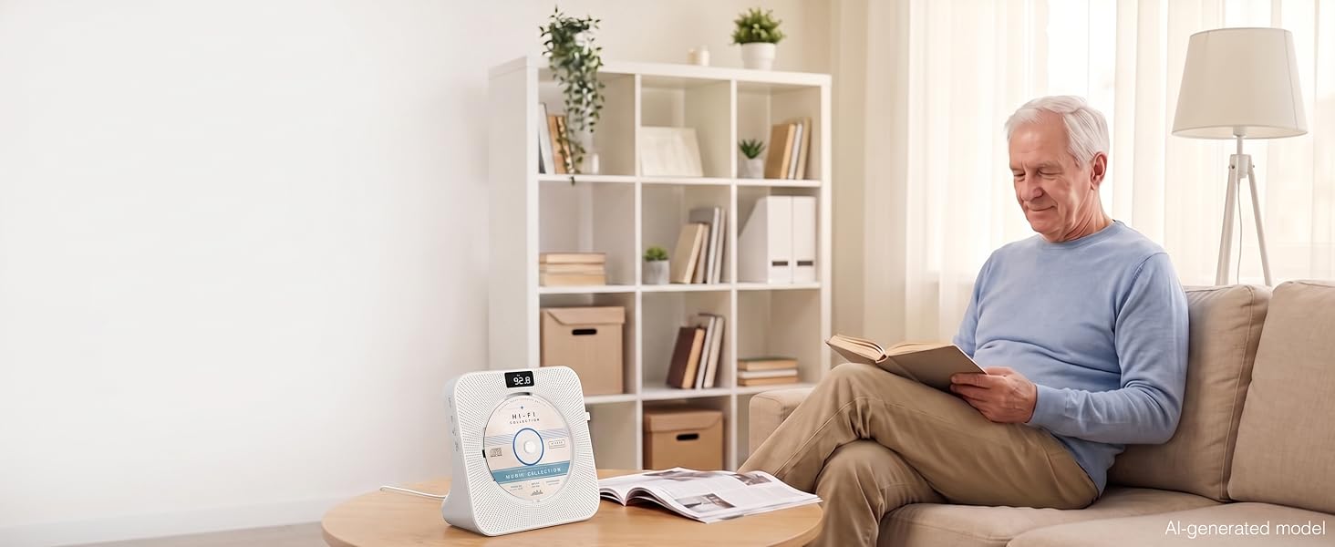MEGATEK CP28BR Portable Desktop CD Player with FM Radio