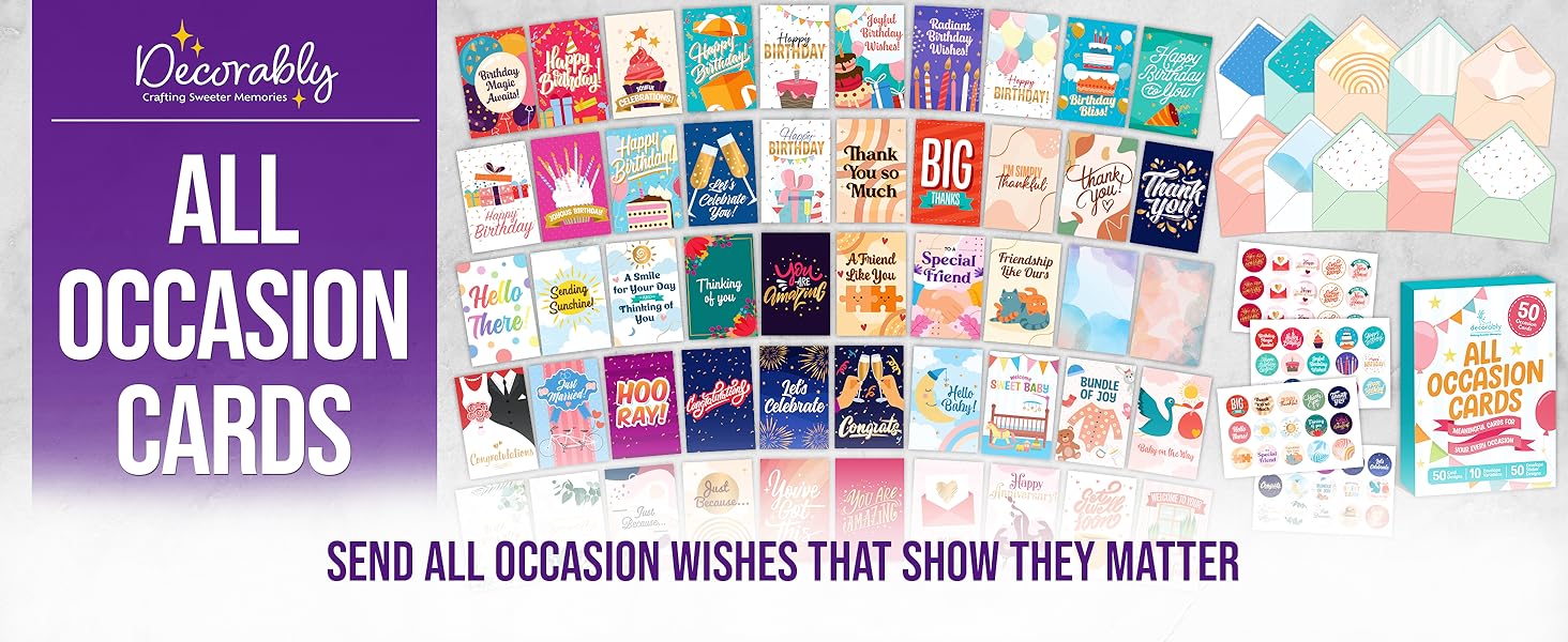 assorted greeting cards for all occasions box with envelopes boxed cards assortment