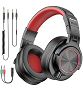 New Bee Studio Headphones, Wired Headphones with 50mm Drivers, Professional DJ Headphones for Rec...
