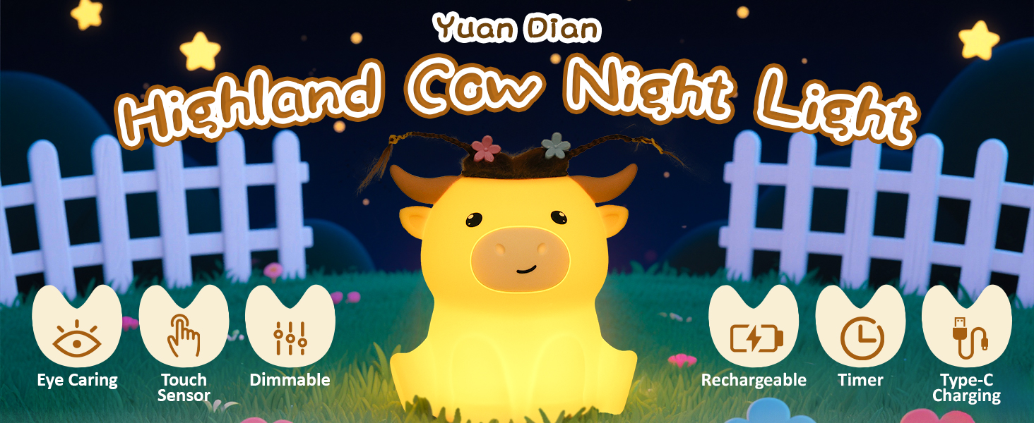 Highland Cow Night Light,